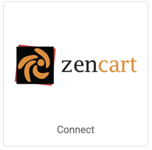 Zen Cart-Logo. Schaltfläche mit der Aufschrift „Verbinden“
