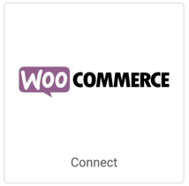 WooCommerce-Logo. Schaltfläche mit der Aufschrift „Verbinden“