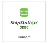 ShipStation-„O D B C“-Logo auf Kachel mit der Schaltfläche „Verbinden“.