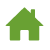 Symbol für validierte Privatadresse: vereinfachtes Haus in Grün
