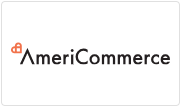 AmeriCommerce-Logo. Schaltfläche mit der Aufschrift „Verbinden“.