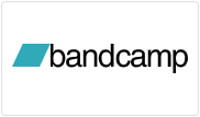 Logo von Bandcamp. Schaltfläche mit der Aufschrift „Verbinden“
