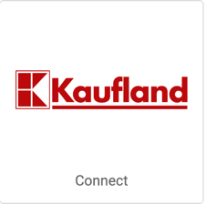 Kaufland logo on tile with button that reads, "Connect".