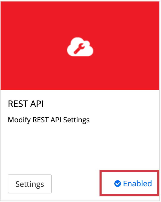 Shift4shop rest api with Enabled icon highlighted.