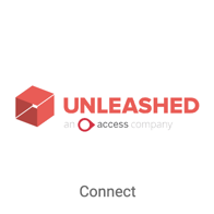 Unleashed logo. Button that reads, Connect