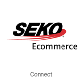 Seko-Logo auf quadratischer Kachel mit einer Schaltfläche zum Verbinden