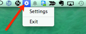 Arrow pointing to the ShipStation connect icon in the MacOS menu bar.