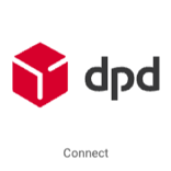 DPD-Logo. Schaltfläche mit der Aufschrift „Verbinden“